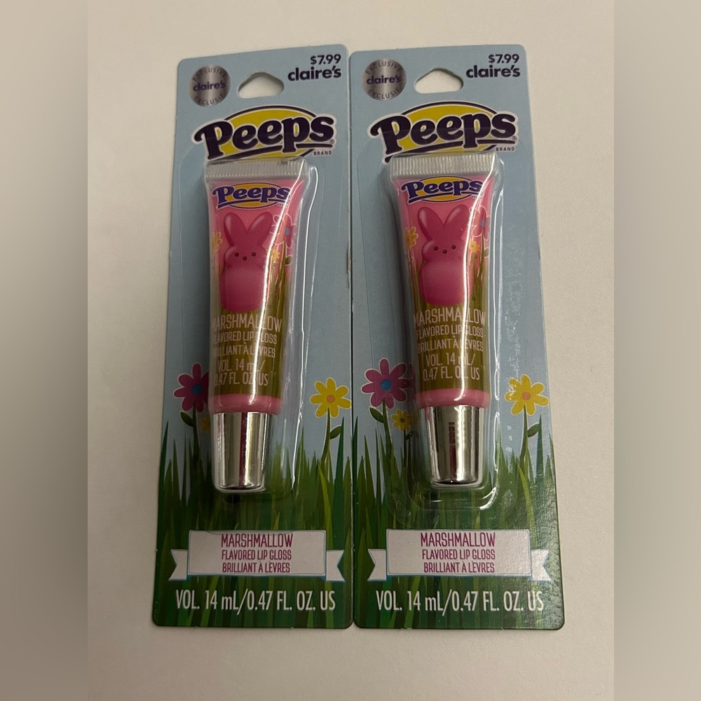 New 2 Peeps Claire’s Marshmallow Flavored Lip Gloss - Picture 4 of 8